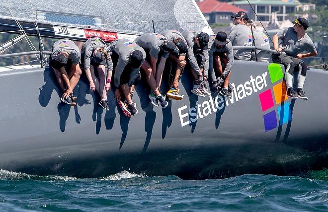 Hiking on Estate Master on day 3 – Farr 40 John Calvert-Jones National Championship © Crosbie Lorimer